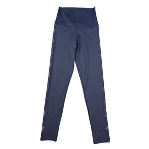 Beach Riot Sport Leggings Size M Navy Blue Rhinestone Athletic Made‎ in USA
